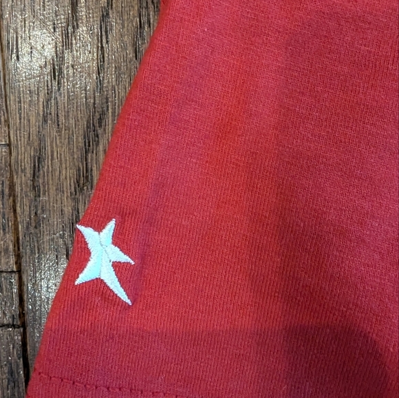 Champion red Crew Neck Short Sleeve star Graphic T-Shirt unisex M - Picture 3 of 8